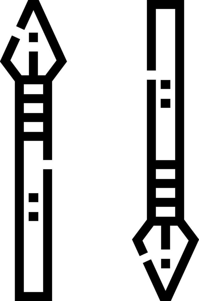 Two arrows with a cross on them vector
