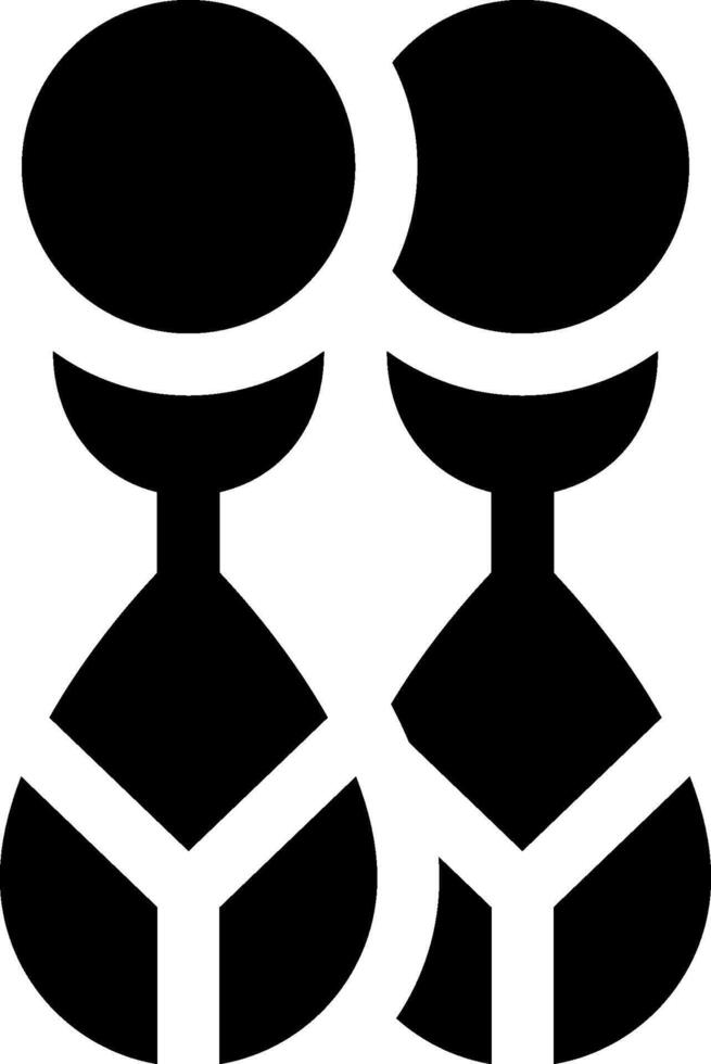 Two black and white icons of a pair of shoes vector