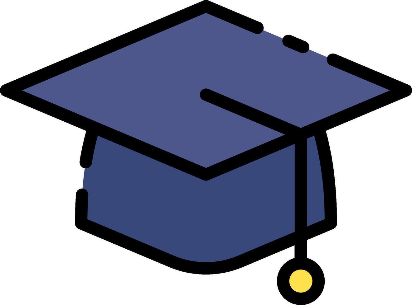 A graduation cap icon on a white background vector