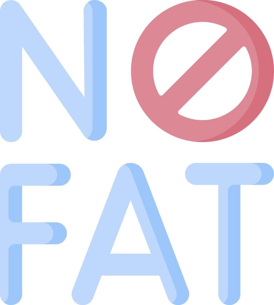 No fat logo vector