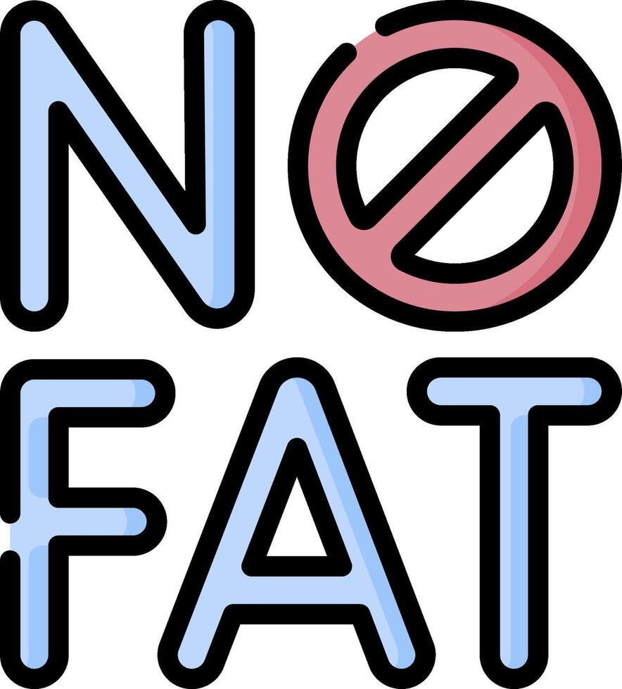 No fat logo vector