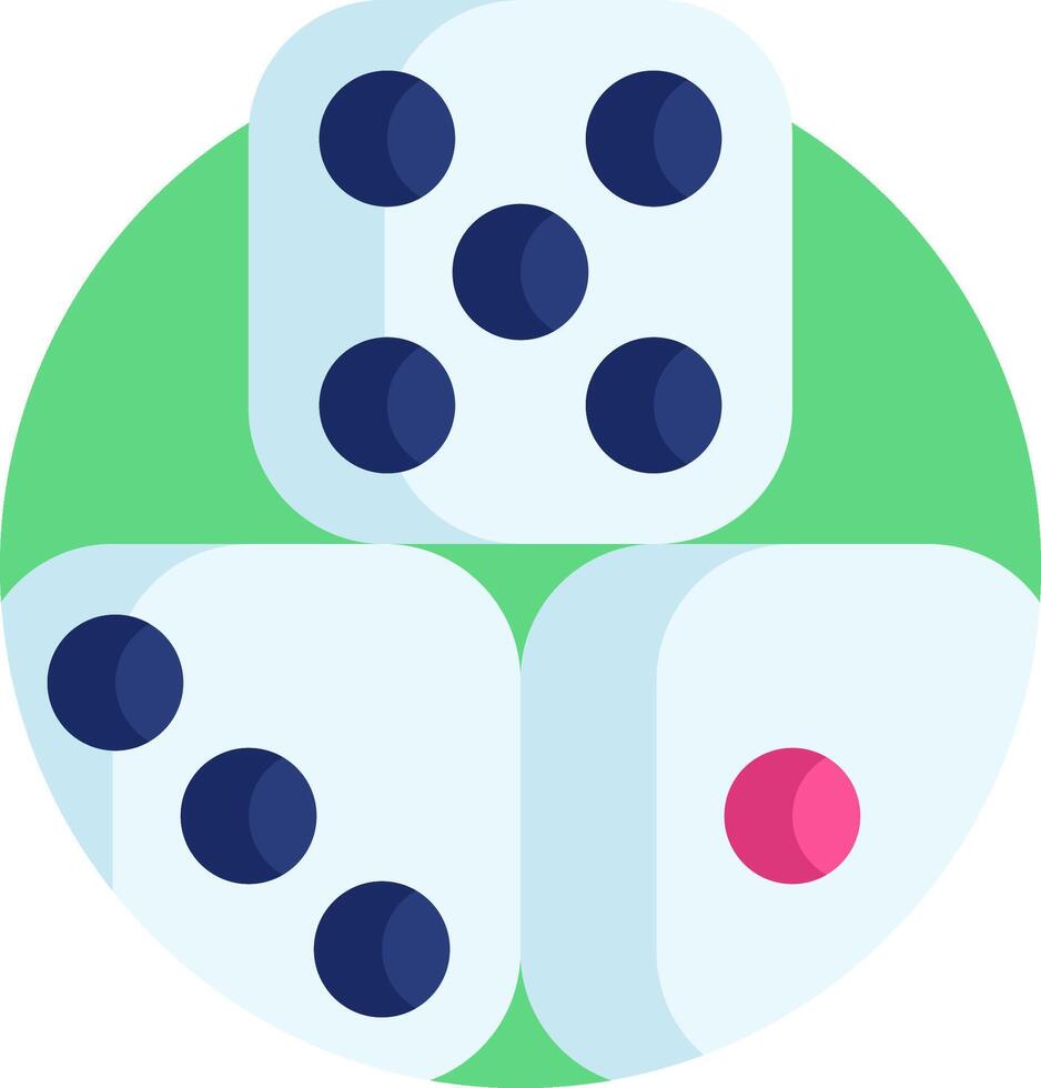 Dice game icon vector