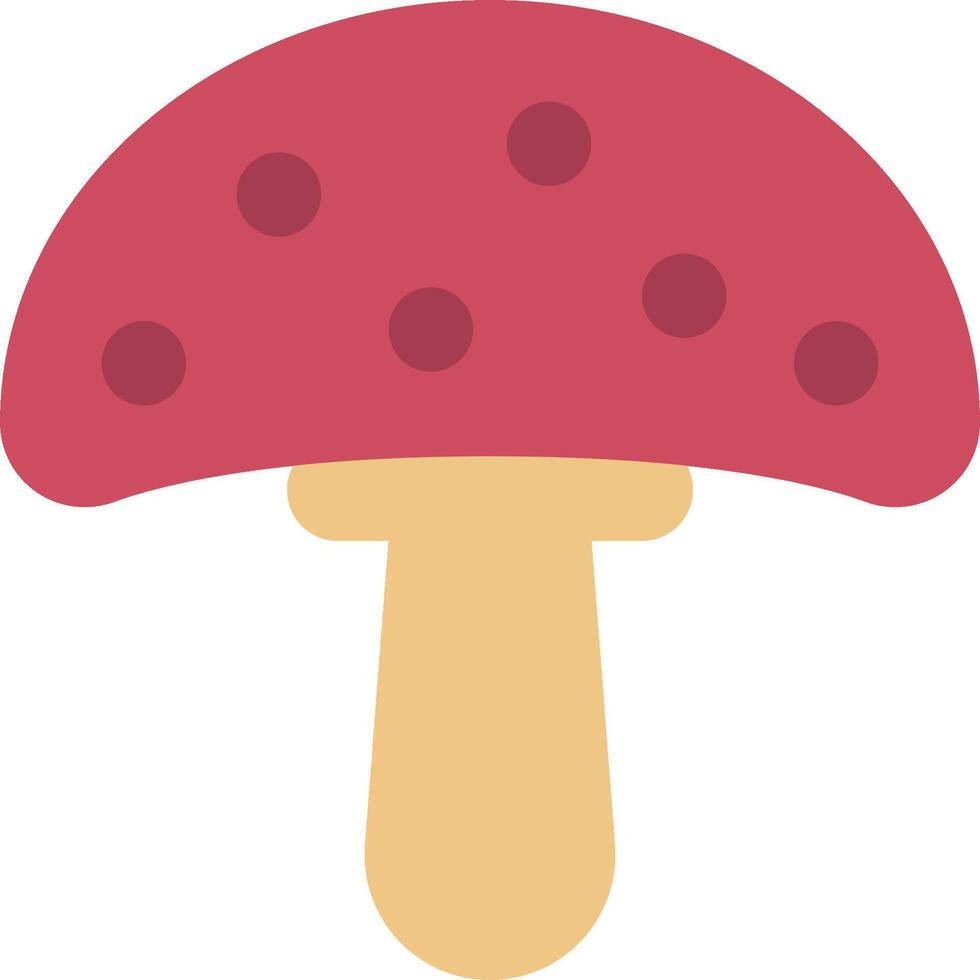 A mushroom icon with polka dots vector