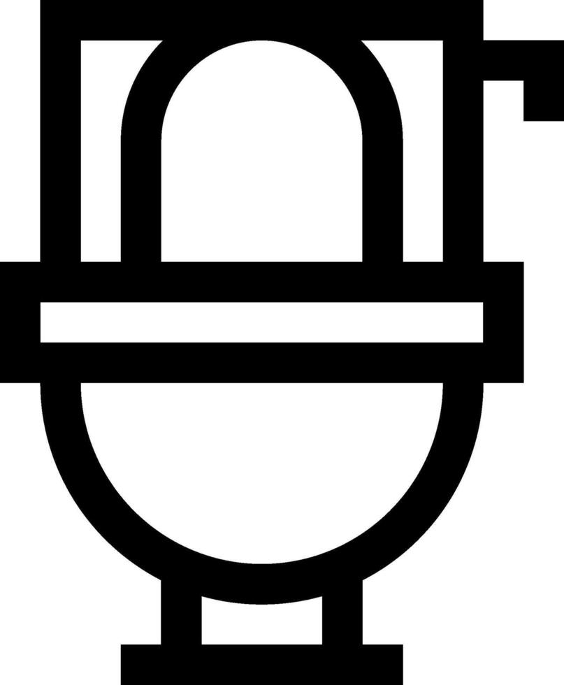 A black and white image of a toilet vector