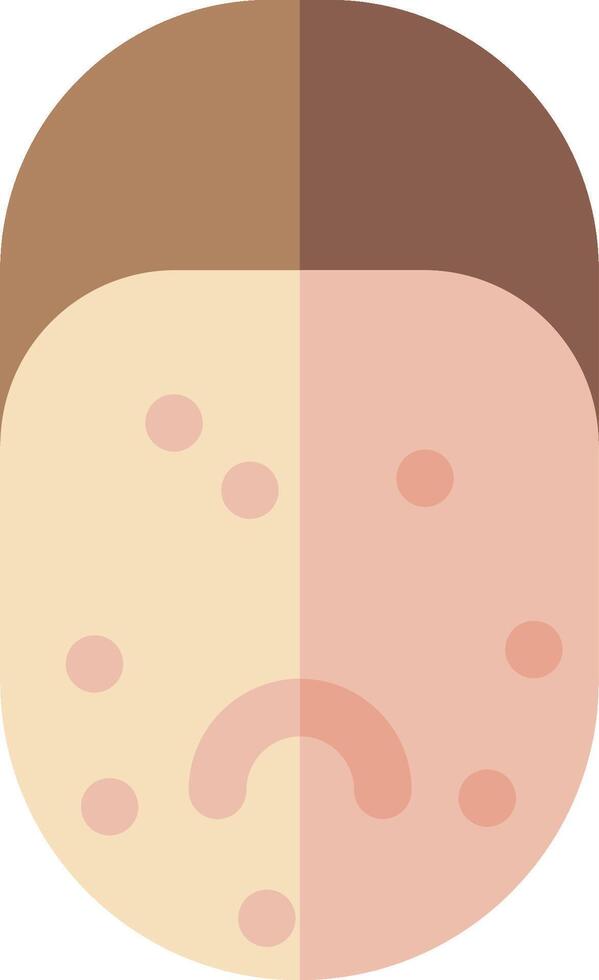 A man with acne on his face vector