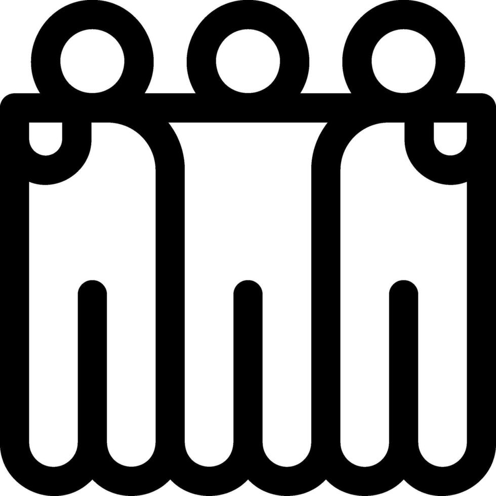 A black and white image of three people vector
