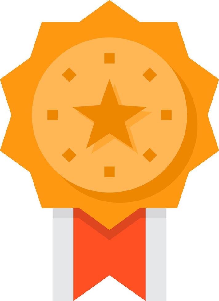 A star award with a ribbon on a white background vector