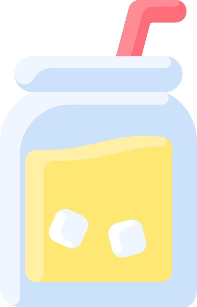 A jar with a straw and a glass of milk vector
