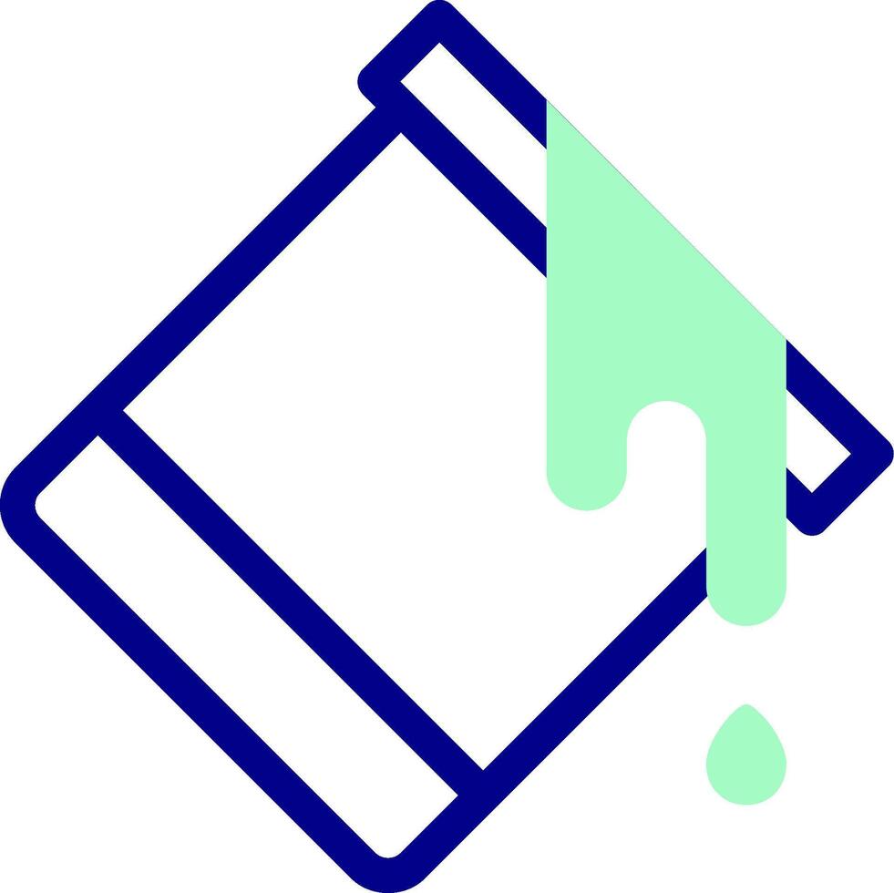 A blue and green container with a drip of paint vector