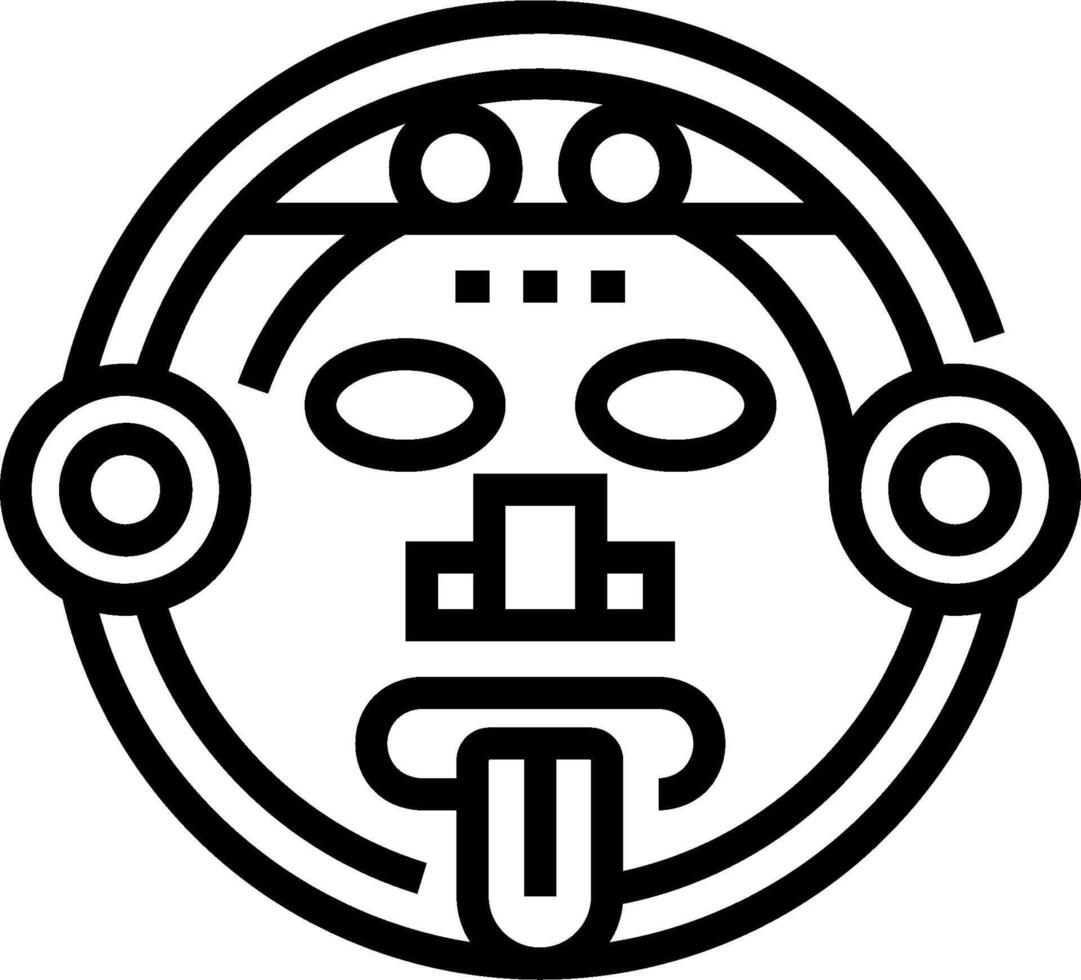 A black and white image of a mask vector
