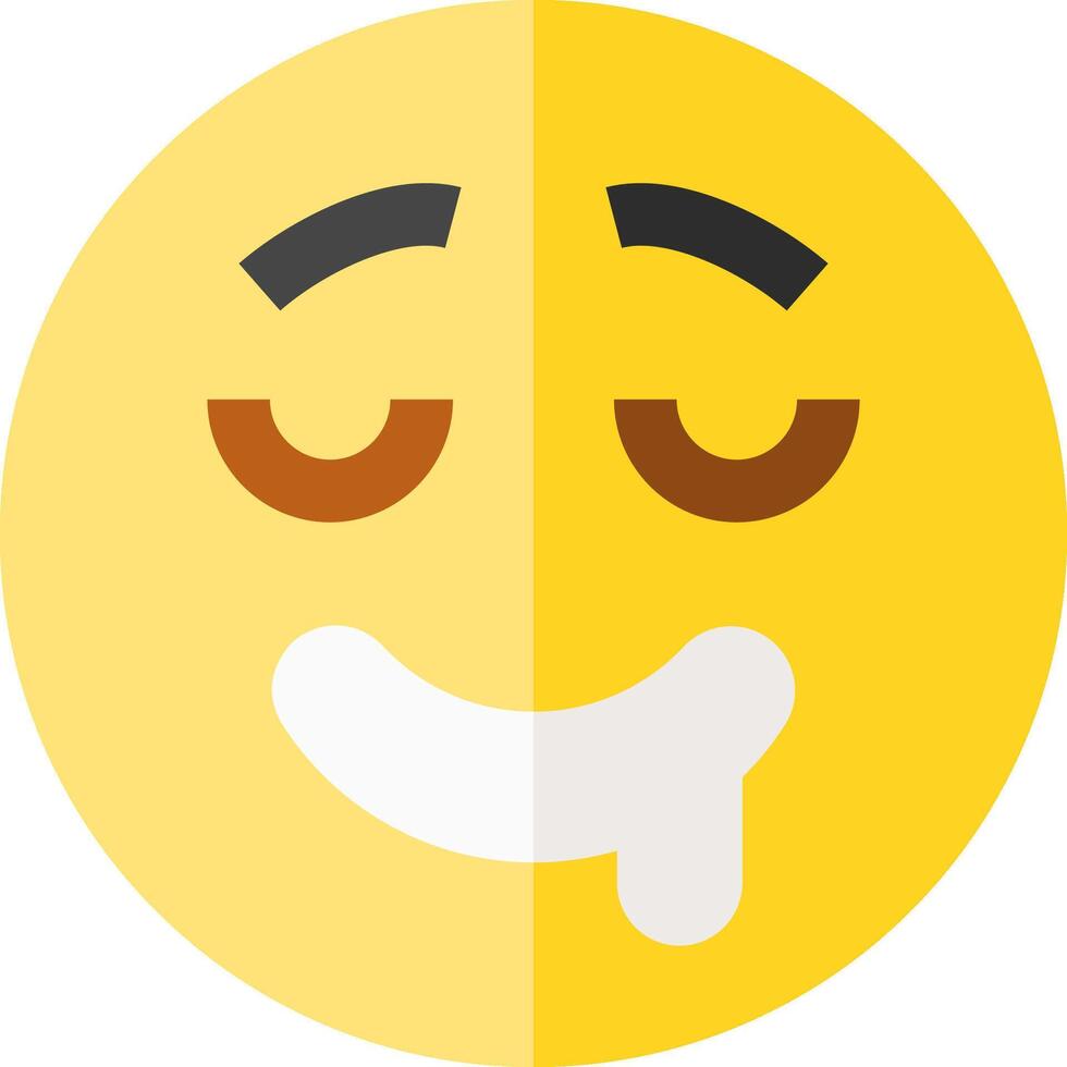 A smiling emoticion with eyes closed vector