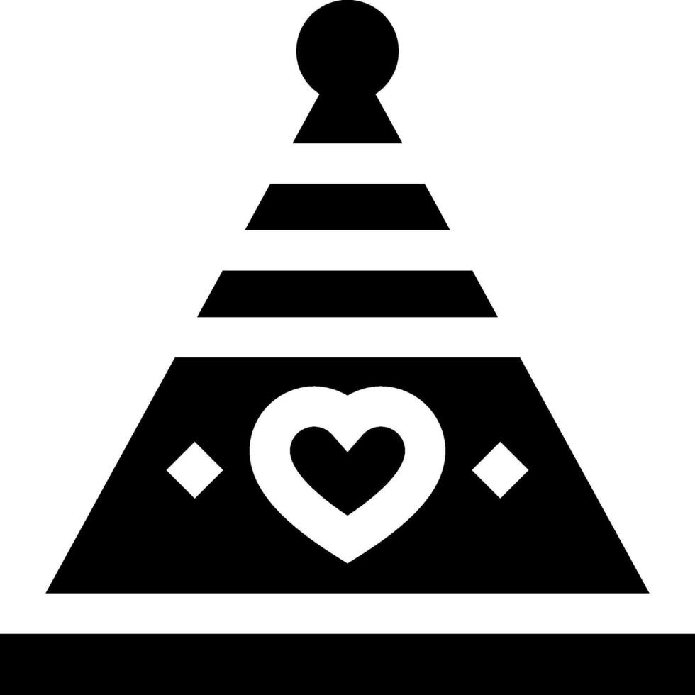 A black and white image of a heart shaped cake vector