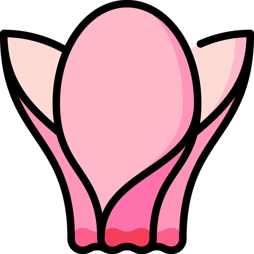 A pink flower with a white background vector