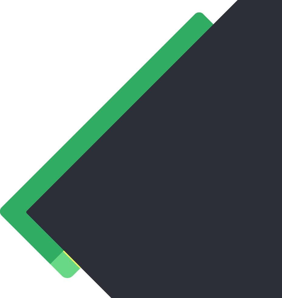 A green and black rectangle with a white border vector