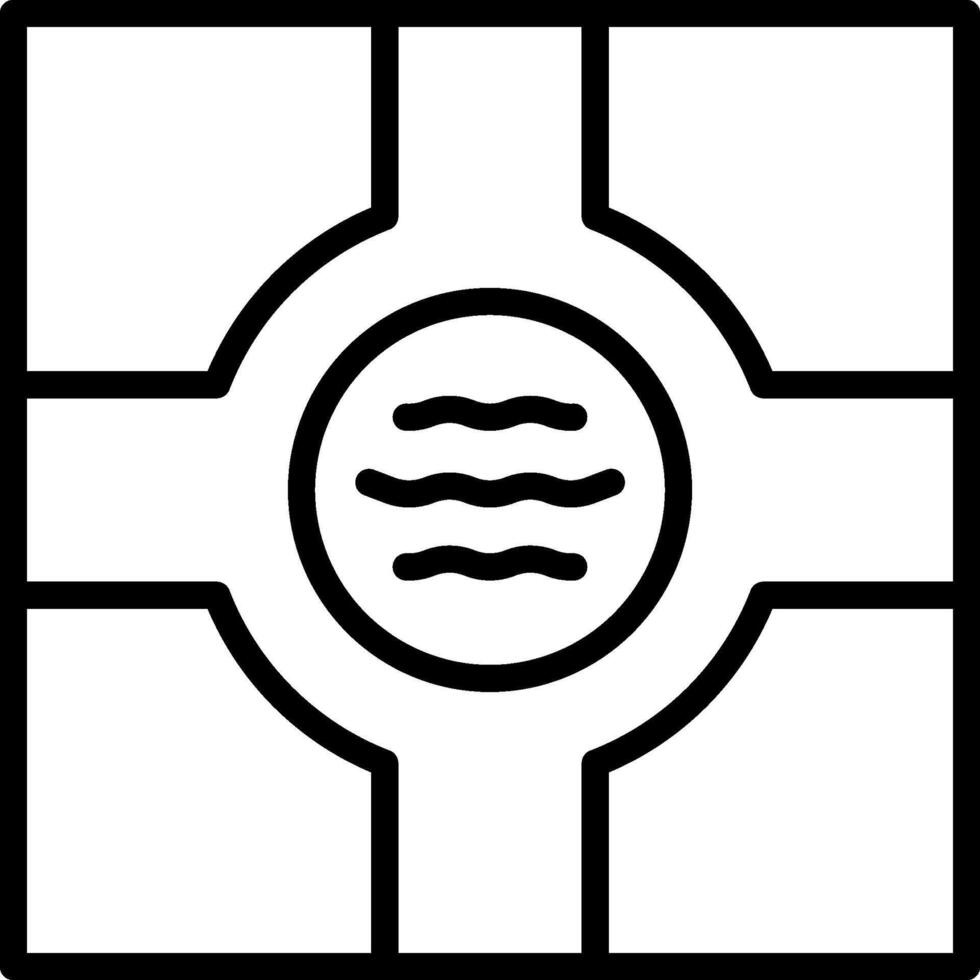 A black and white square with a circle in the middle vector