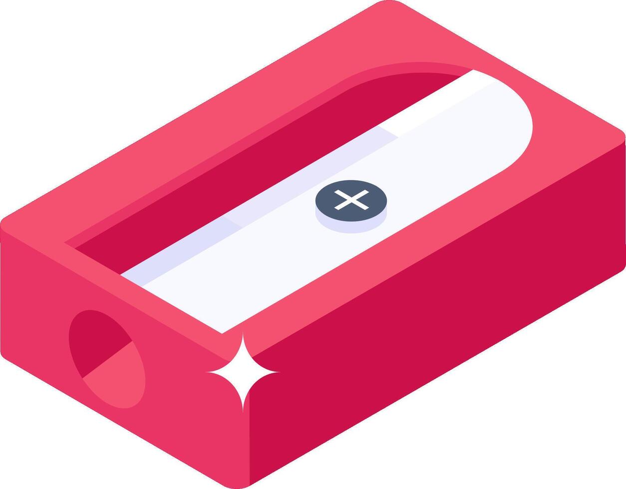 A red box with a pencil in it vector