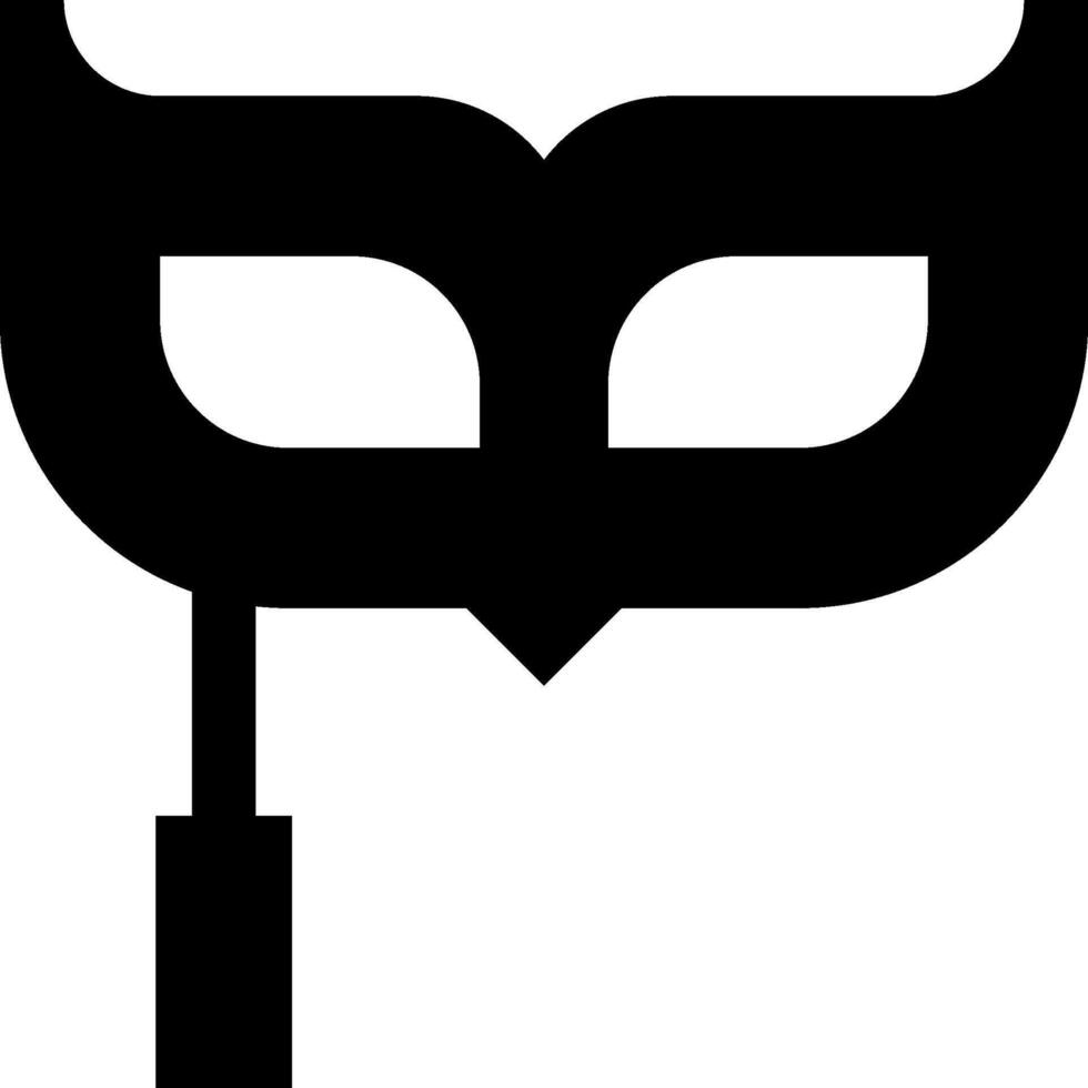 A black and white logo of a mask vector