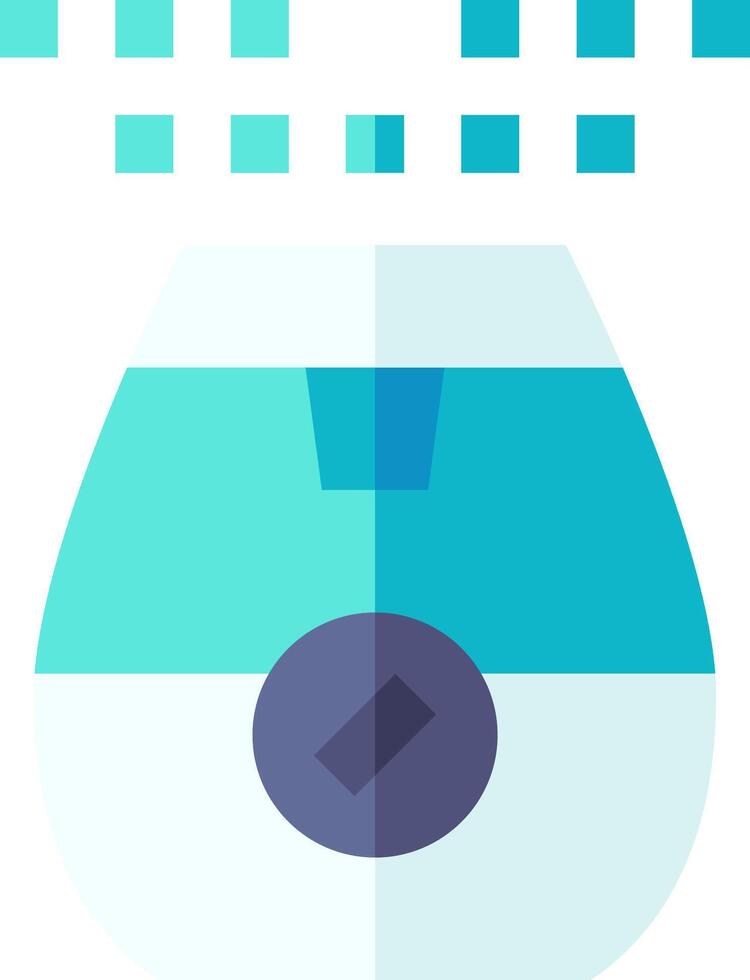 A blue and white icon with a blue and white object vector