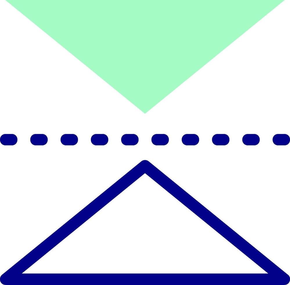 A triangle with a line through it vector