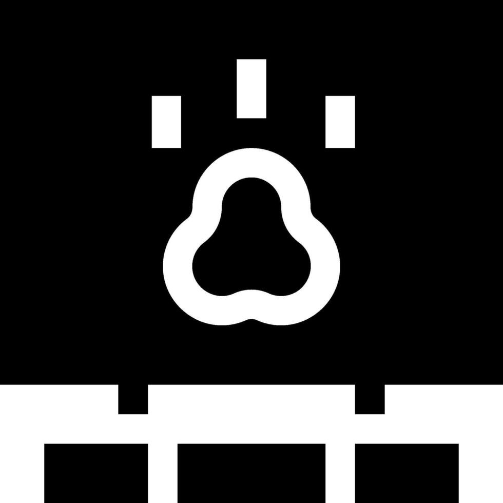 A black and white icon of a computer vector