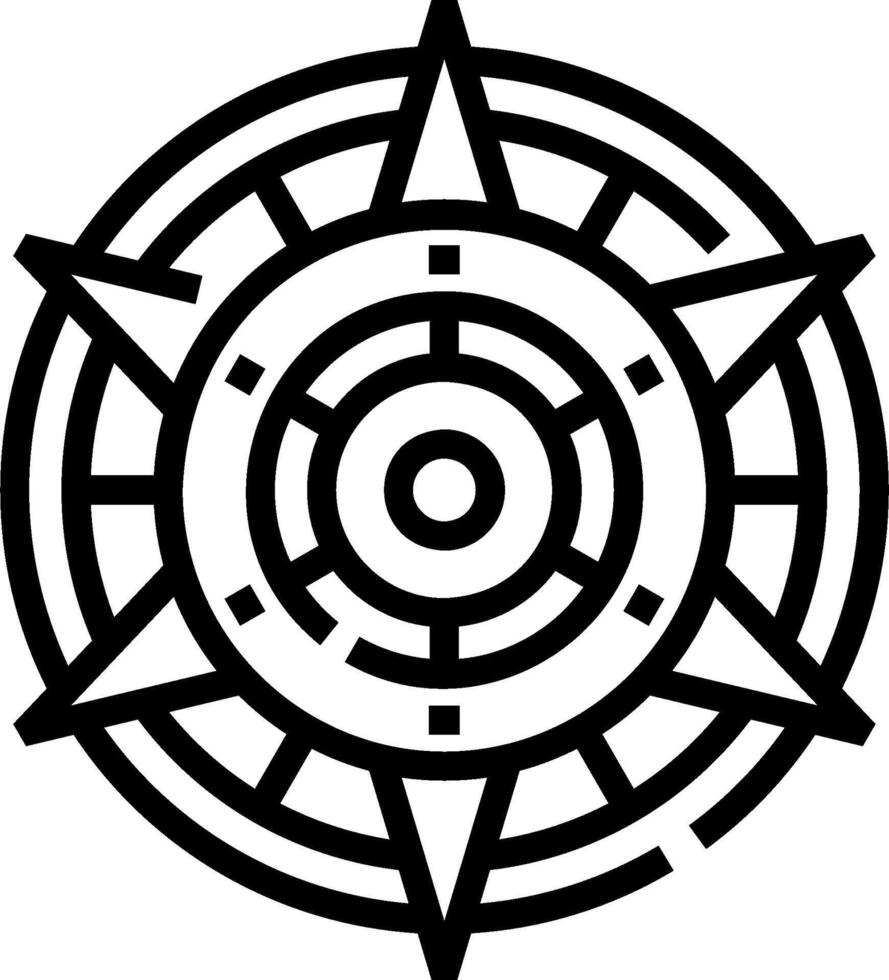 A black and white logo of a compass vector