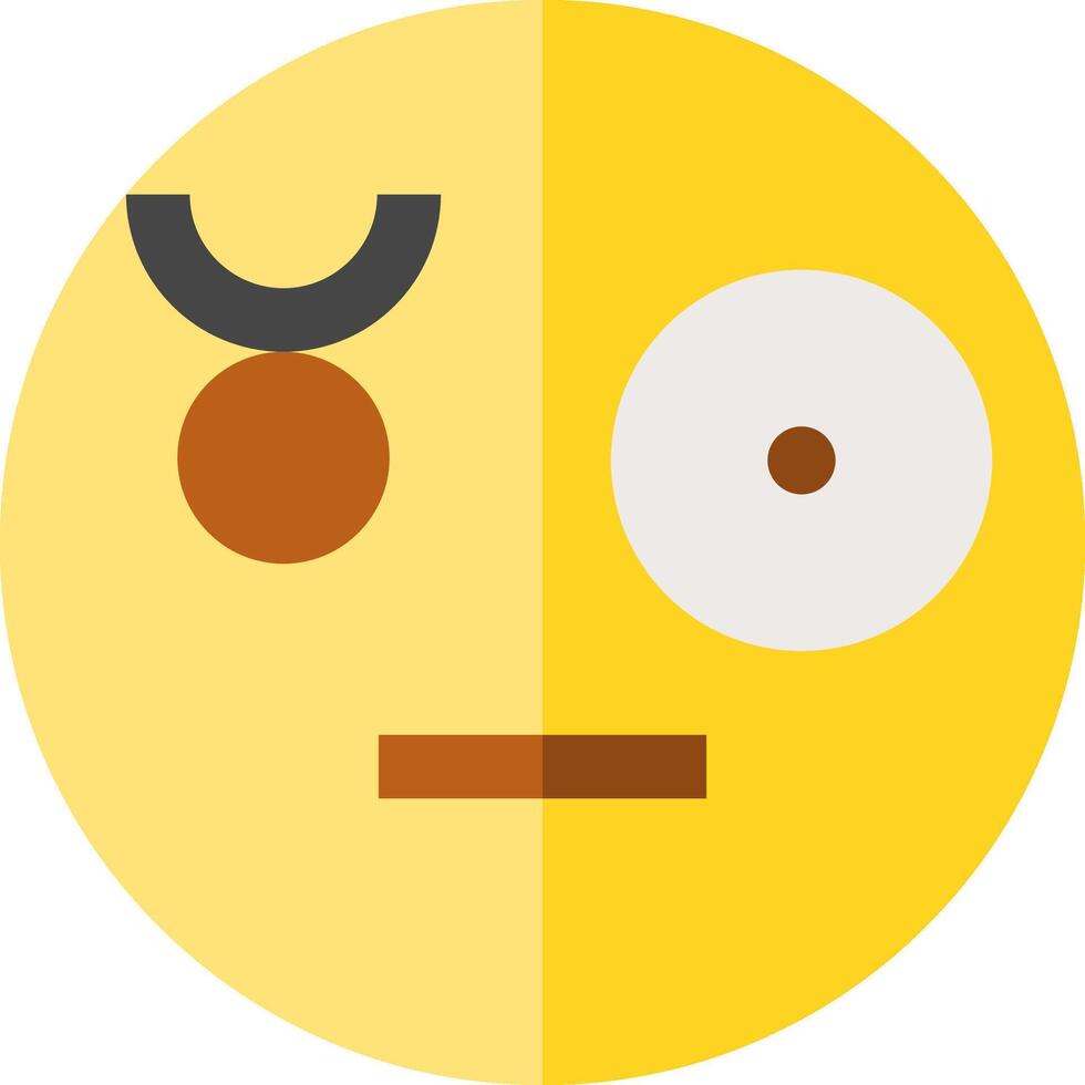 A yellow emoticion with a face and eyes vector