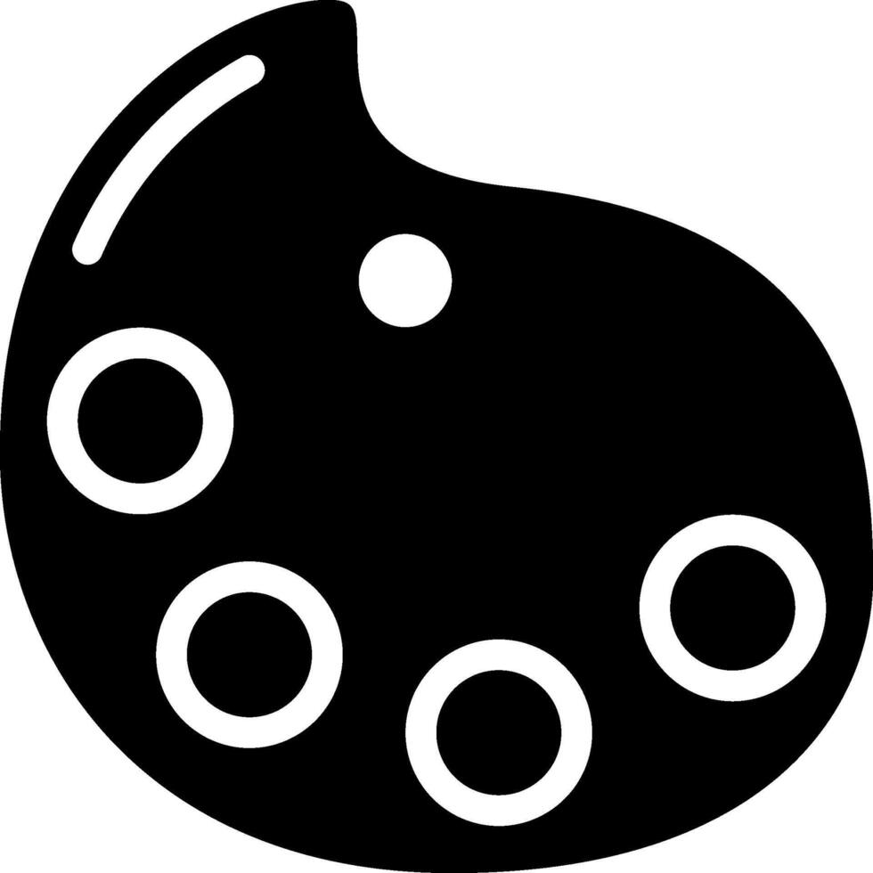 A black and white icon of a paint brush vector