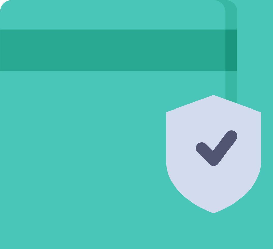 A green folder with a check mark on it vector