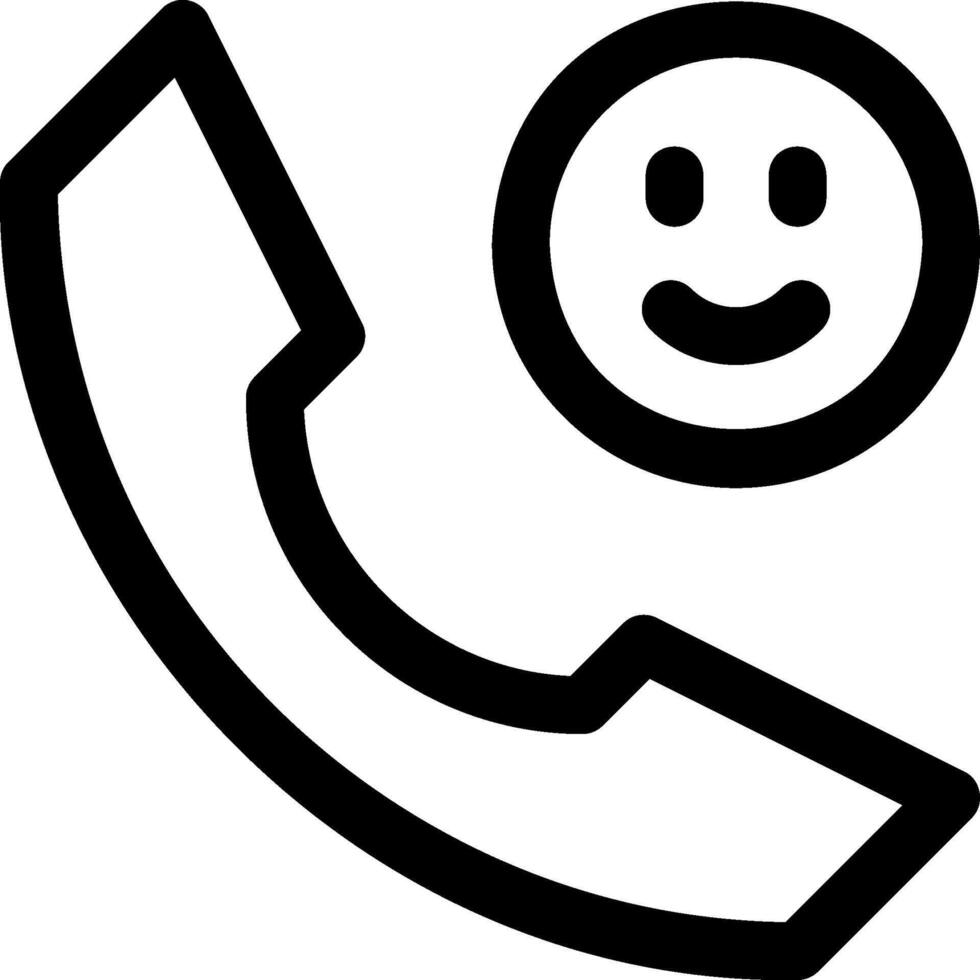 A phone icon with a smiley face vector