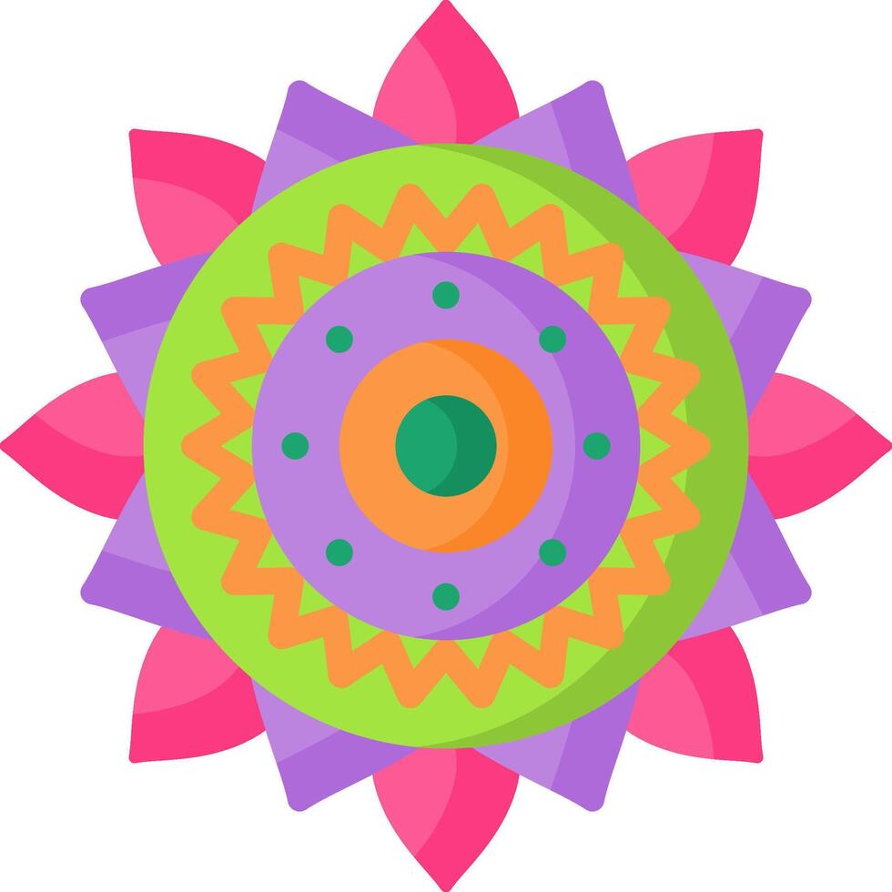 A colorful flower with a circular design vector