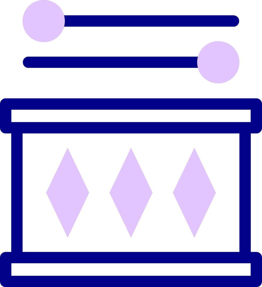 A drum with two balls on top vector