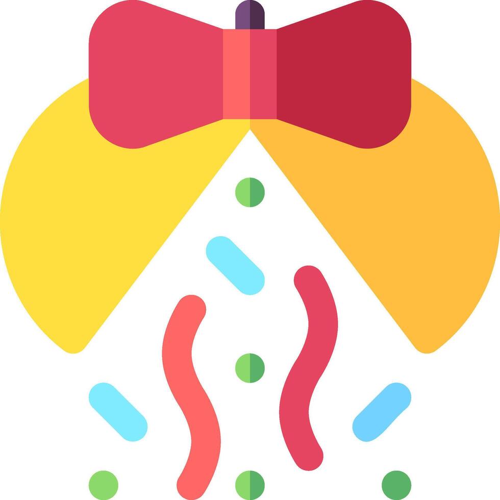 A colorful hat with a bow on top vector