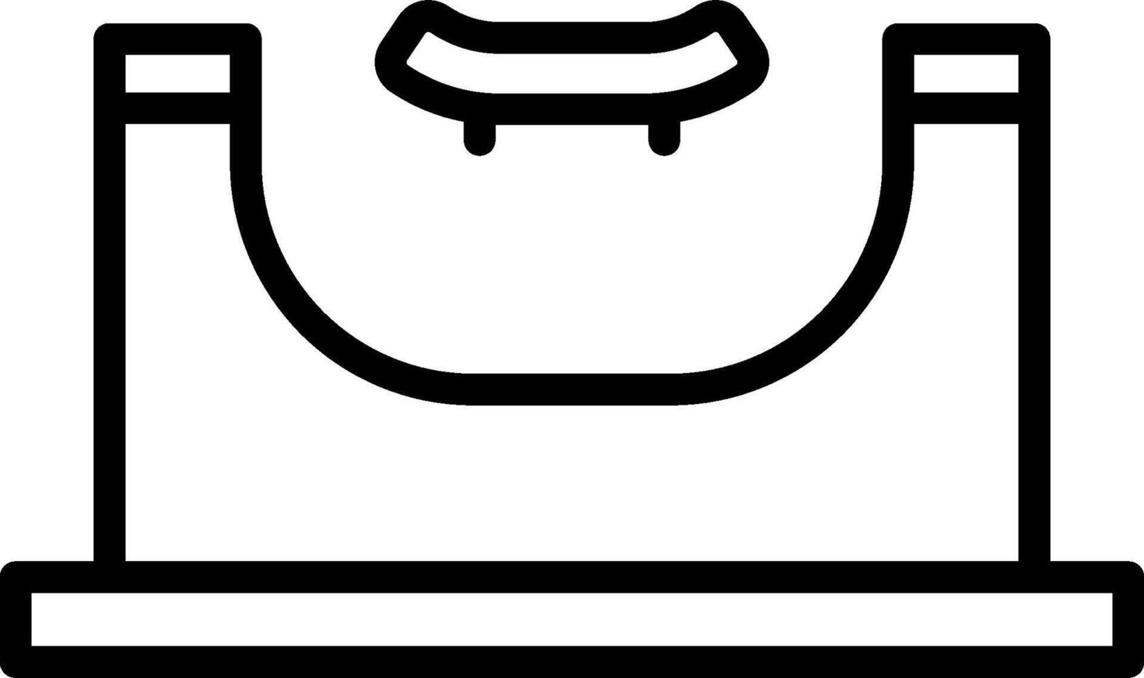 A black and white drawing of a chair vector