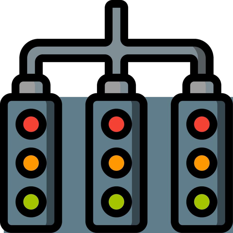 Traffic lights icon vector