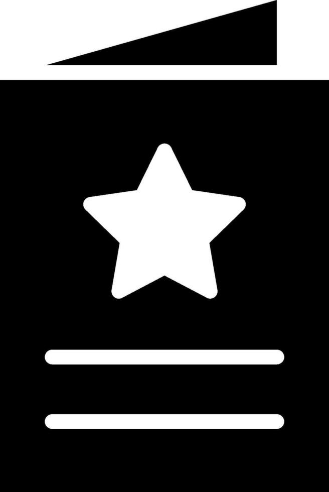 A black and white icon of a star vector