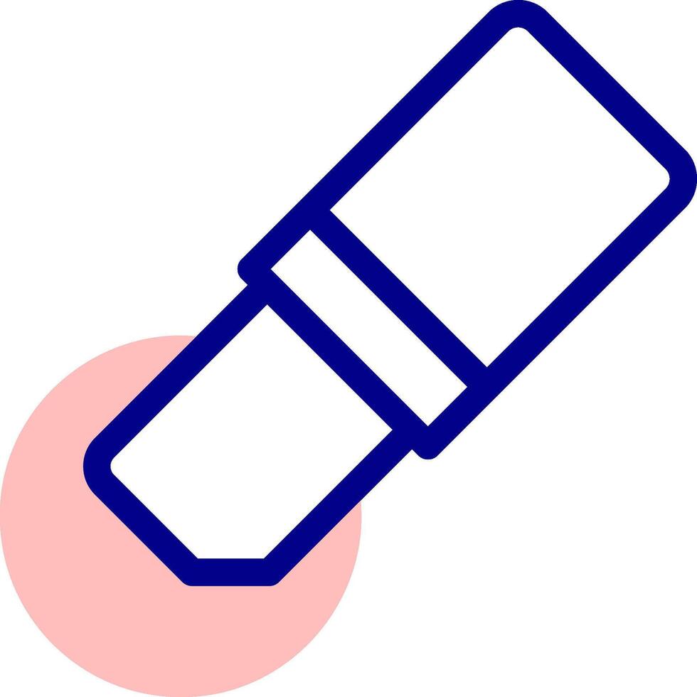 A blue pen with a pink dot on it vector