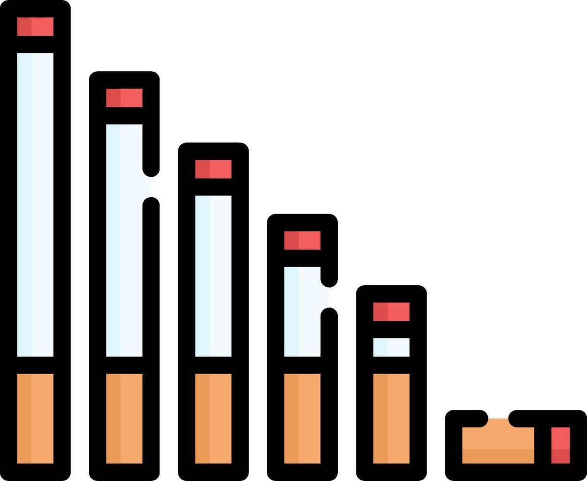Cigarettes smoking graph vector