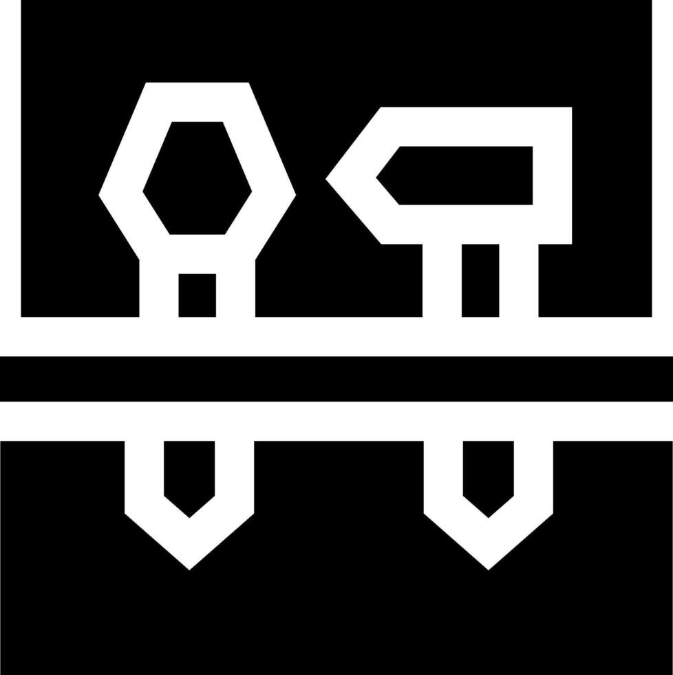A black and white logo with two arrows vector