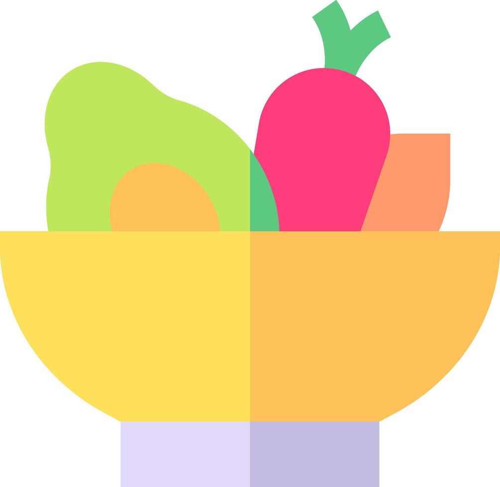 A colorful bowl with fruit and vegetables vector