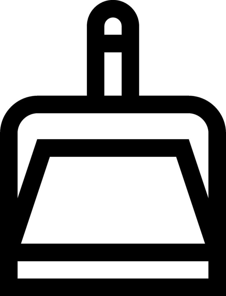 A black and white image of a broom vector