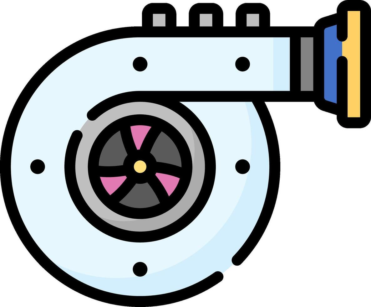 A turbocharger icon on a white background vector
