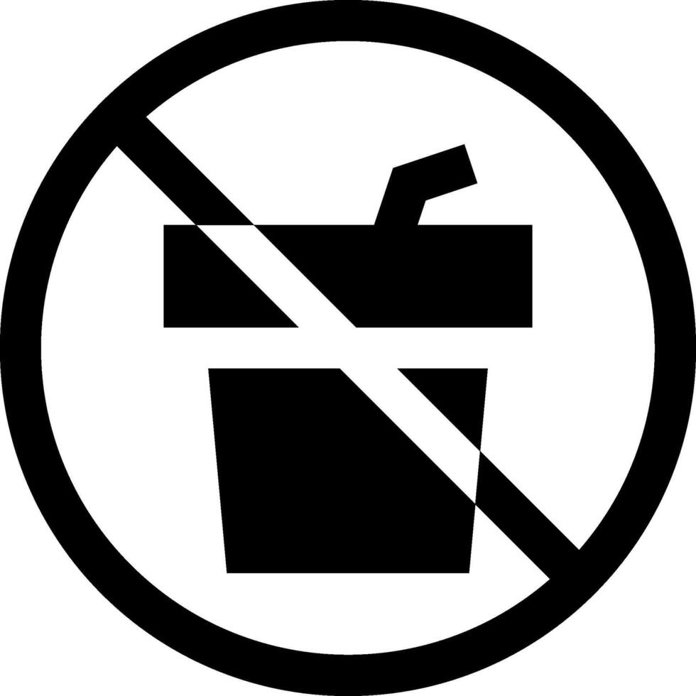 No drink sign vector