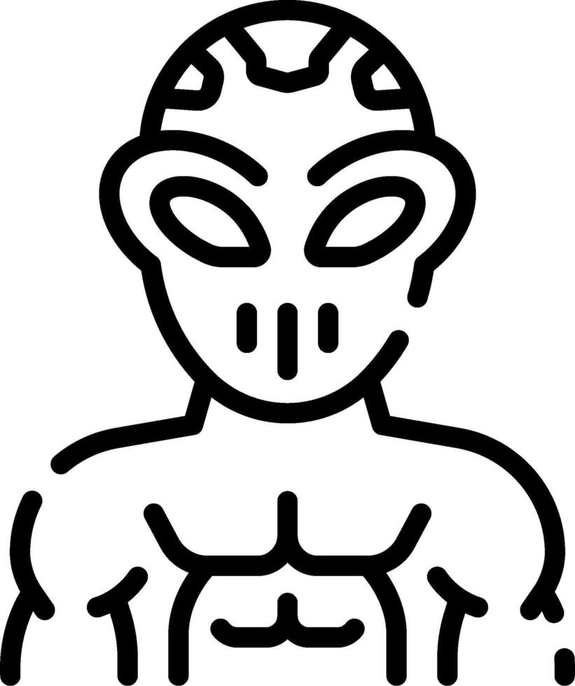 Alien man icon illustration vector