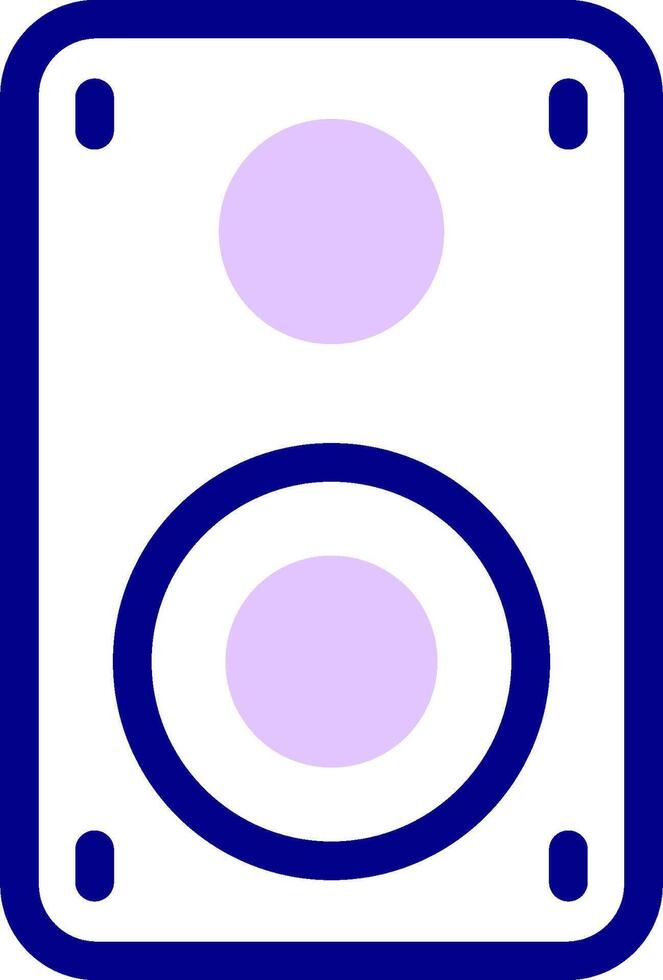 A speaker icon with a purple dot in the middle vector