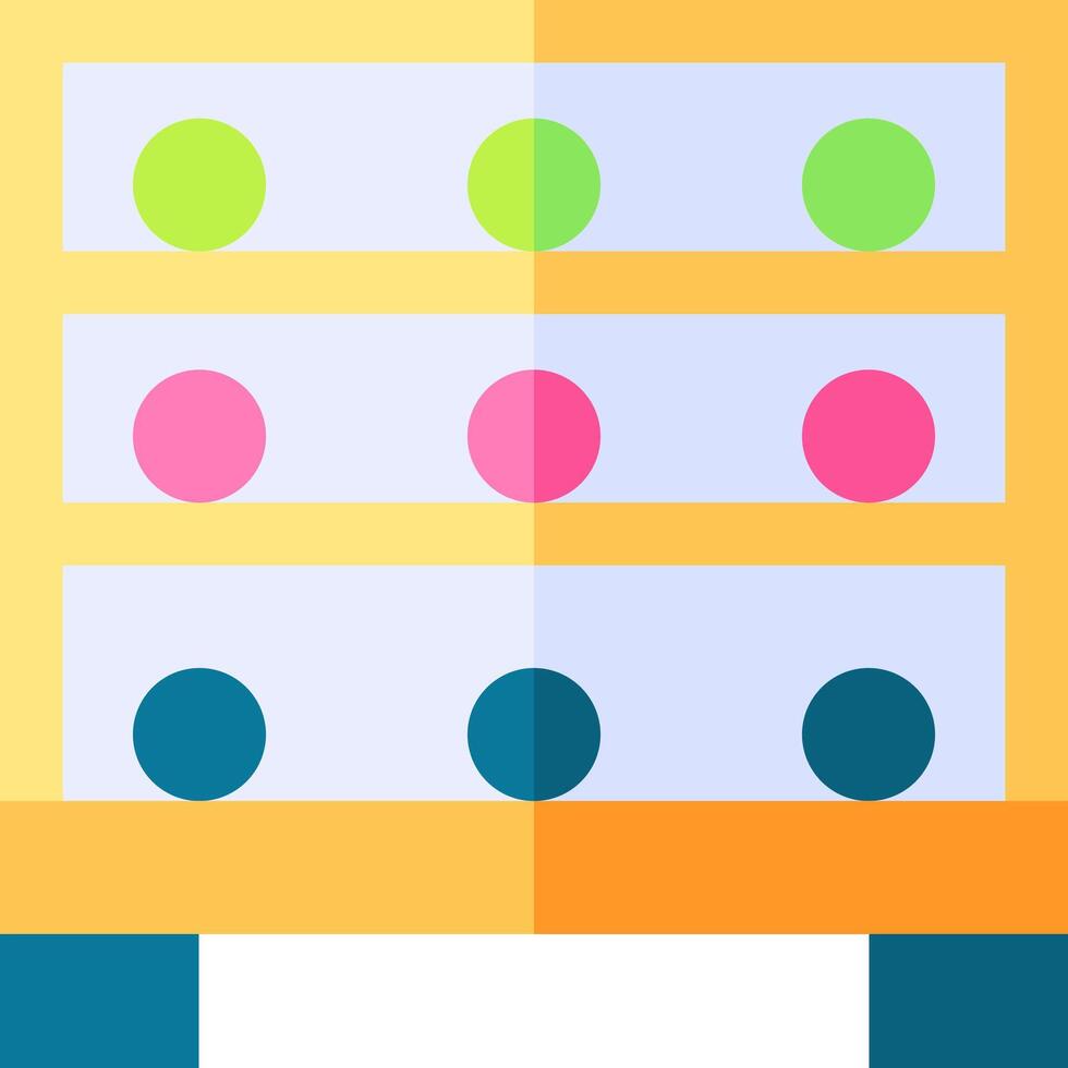 A colorful puzzle with dots on it vector