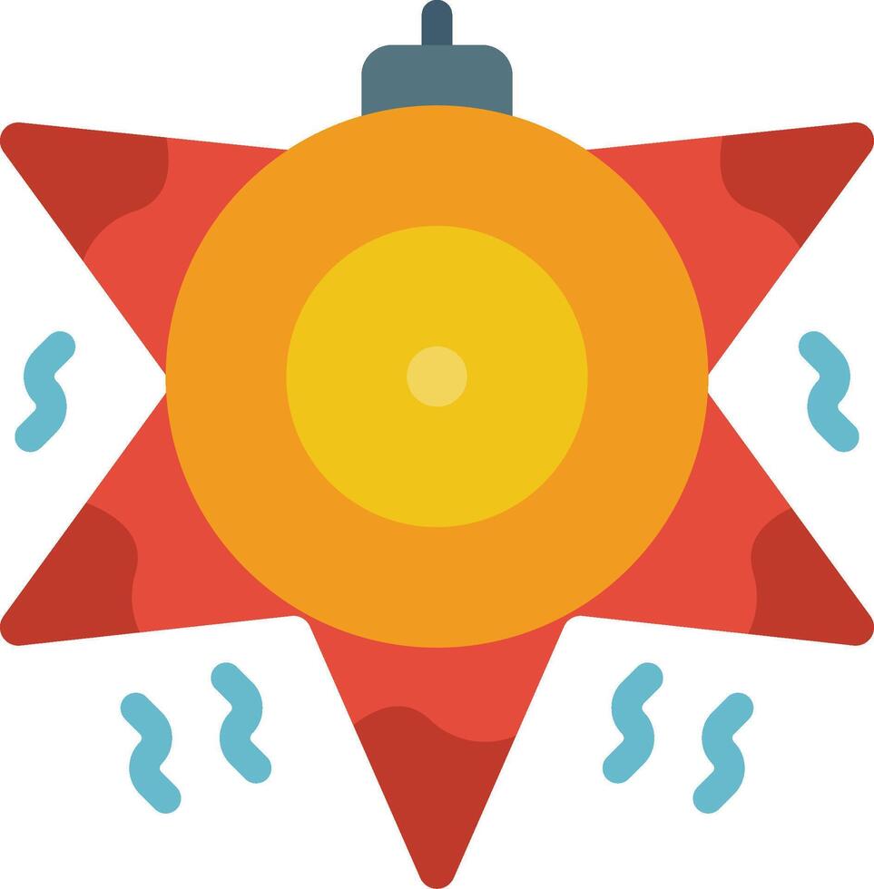 A star with a yellow and orange background vector