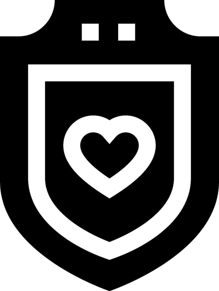 A black and white logo with a heart in the middle vector