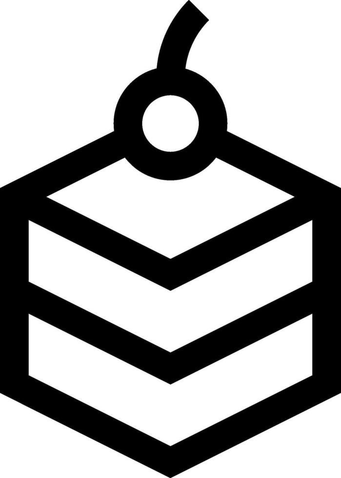 A black and white image of a cake vector
