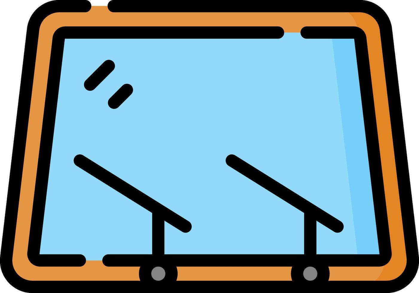 A window with a ladder on it vector