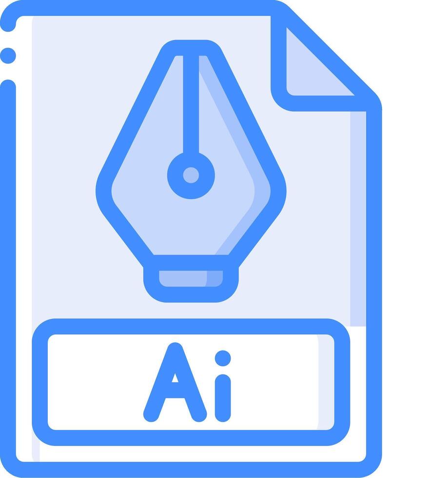 Ai icon with pen and ink vector